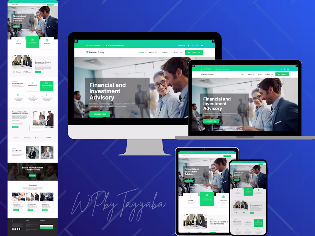 Cover image for Corporate Website for Sheldon Equity – Financial Services Firm