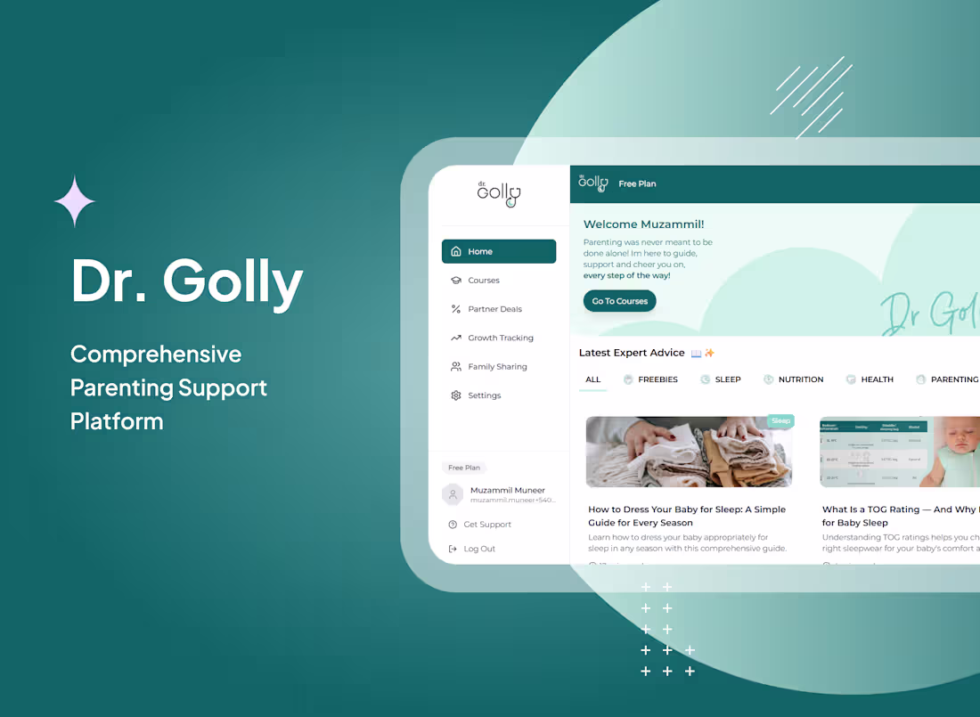 Cover image for Dr. Golly E-Commerce Parenting Platform Development