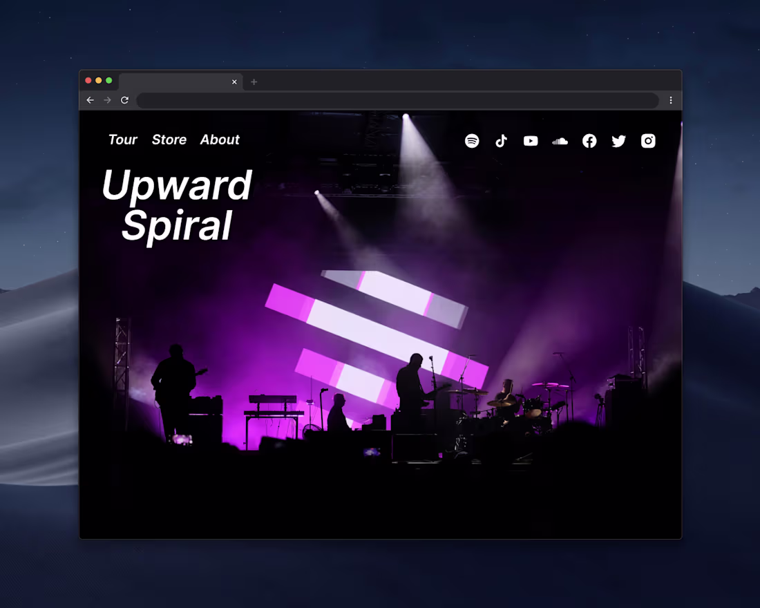 Cover image for Upward Spiral Band Website Design