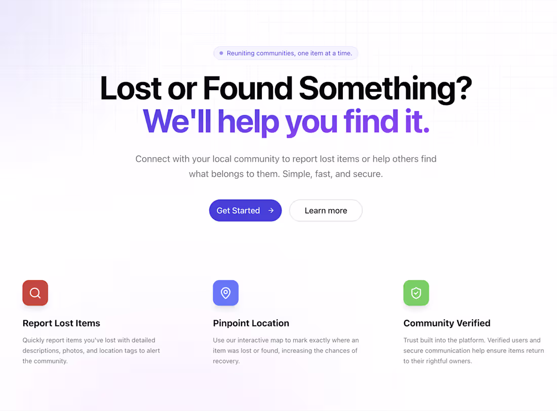 Cover image for FoundHub Lost-and-Found Platform Development