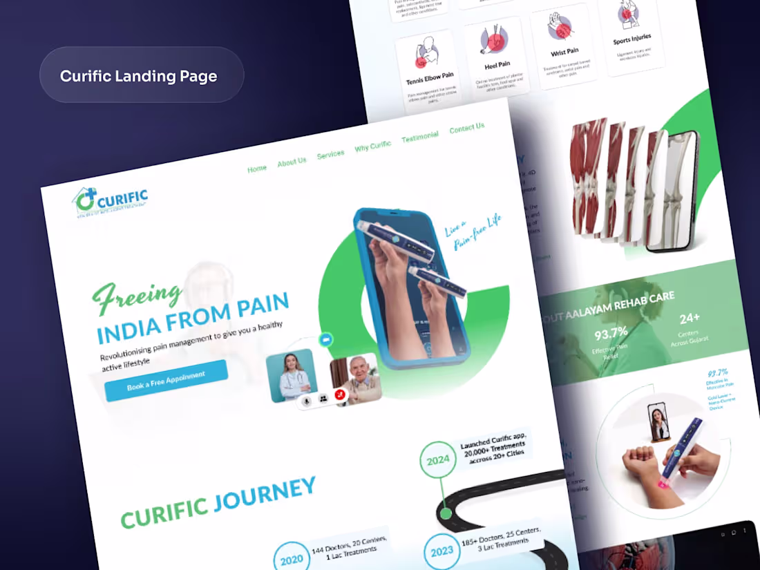 Cover image for Curific Landing Page