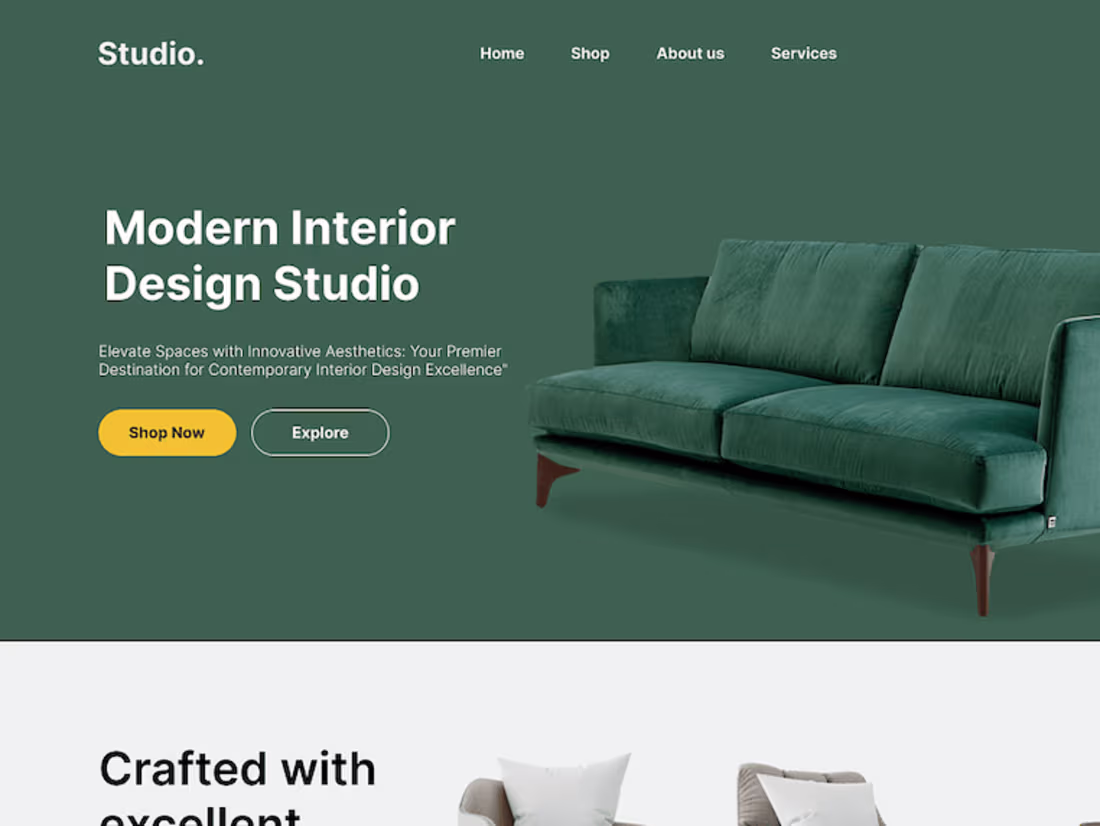 Cover image for Interior Design Studio Website Design