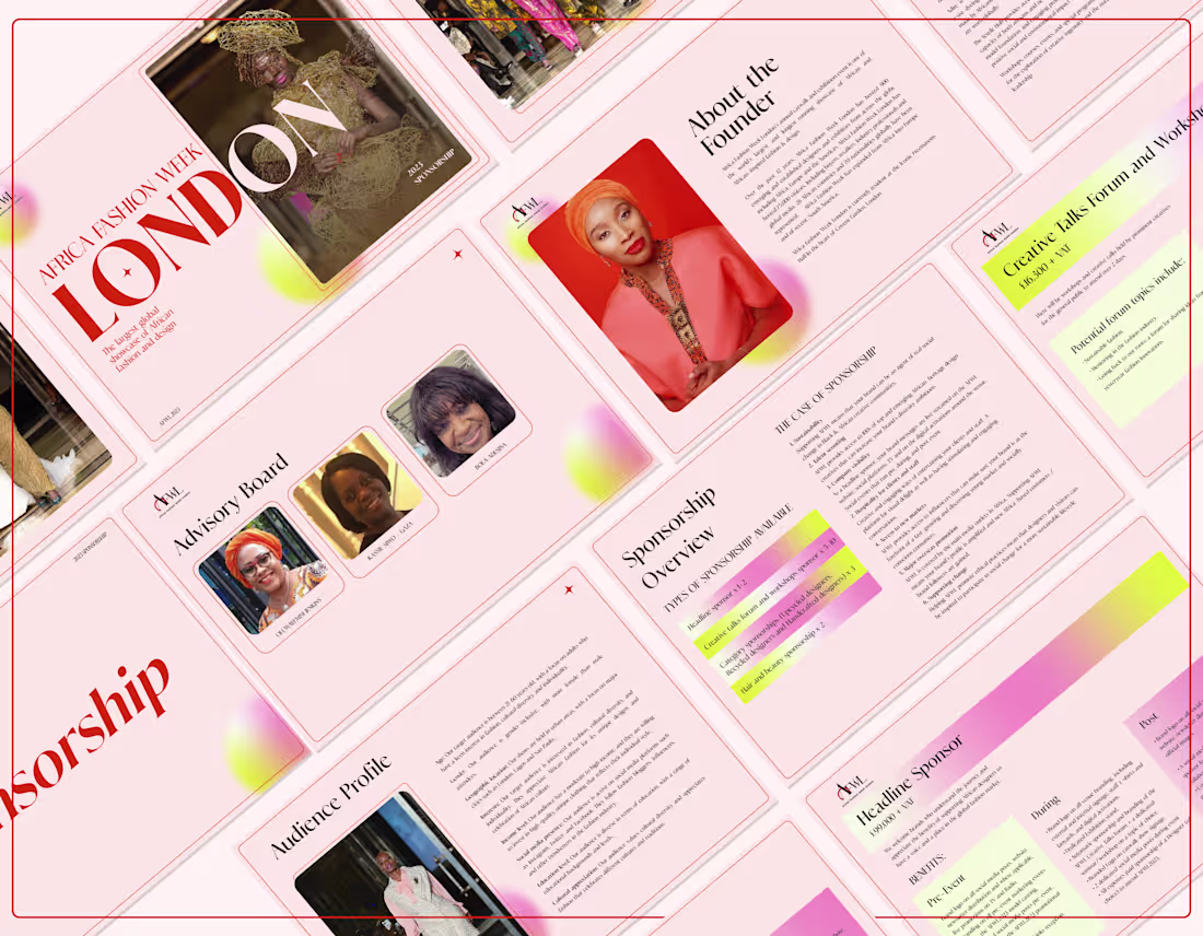 Cover image for Brochure Design AFRICA FASHION WEEK LONDON