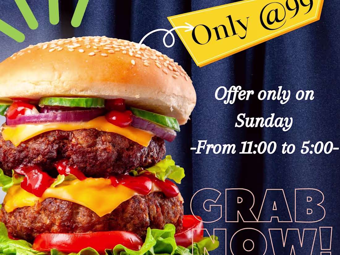 Cover image for Burger poster design 