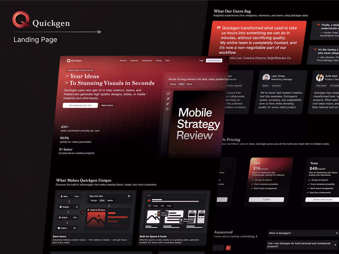 Cover image for Landing Page for a Gen-AI Platform