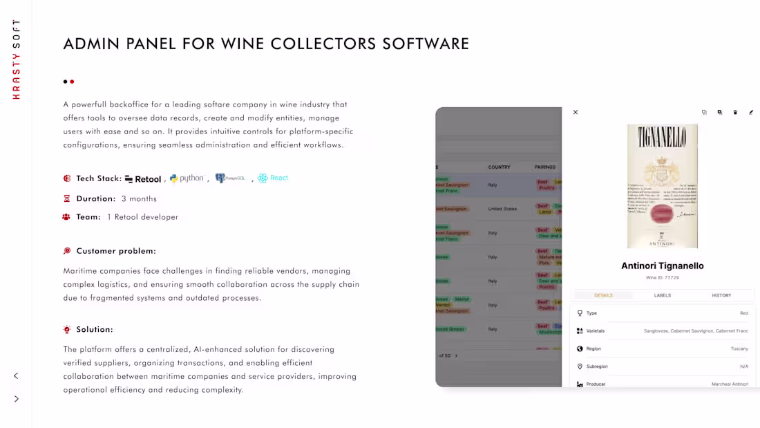 Cover image for Admin Panel for wine collectors