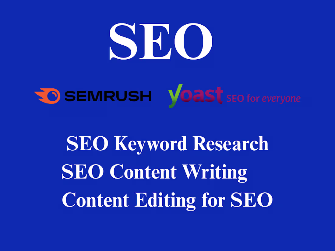Cover image for SEO Content Writing With Yoast and Semrush.