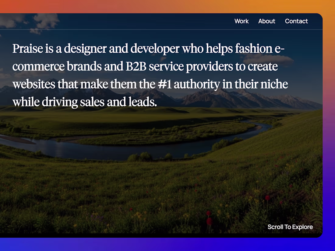 Cover image for MY PERSONAL PORFOLIO WEBSITE