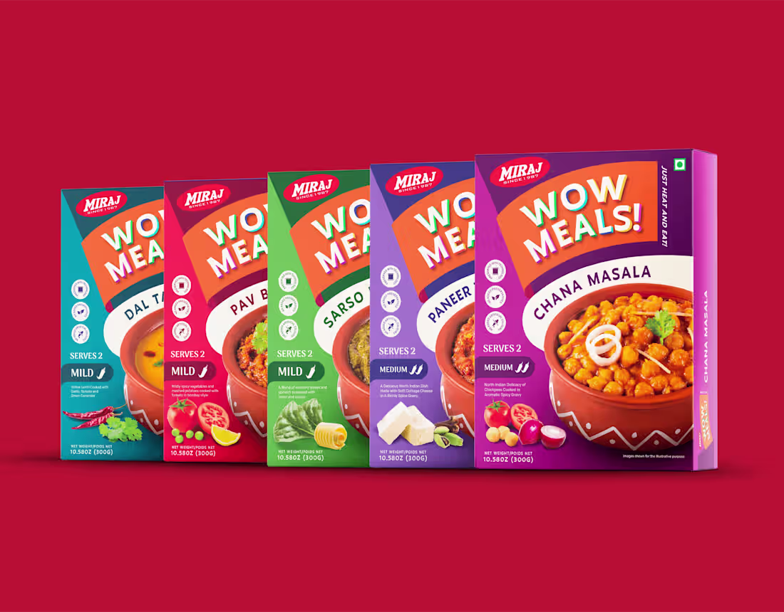 Cover image for Miraj Wow Meals - Packaging Design | Ready to eat