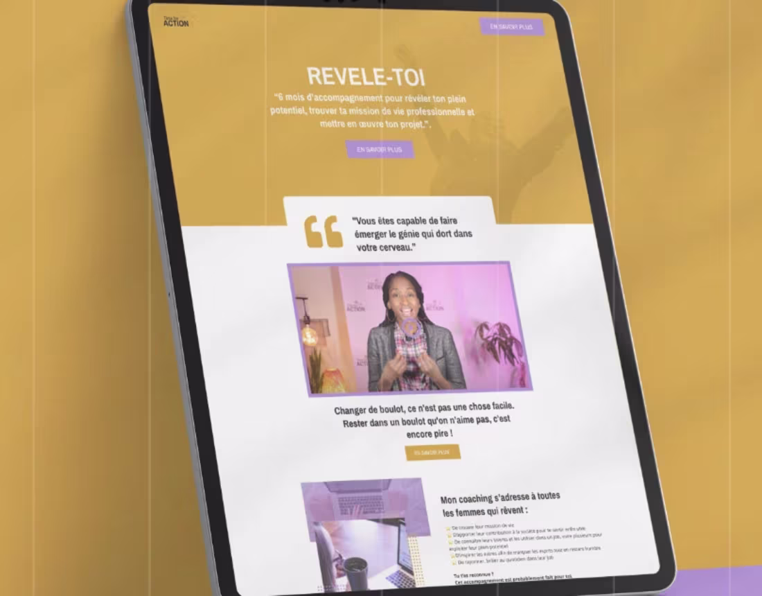 Cover image for Landing page | Révèle-toi Time For Action