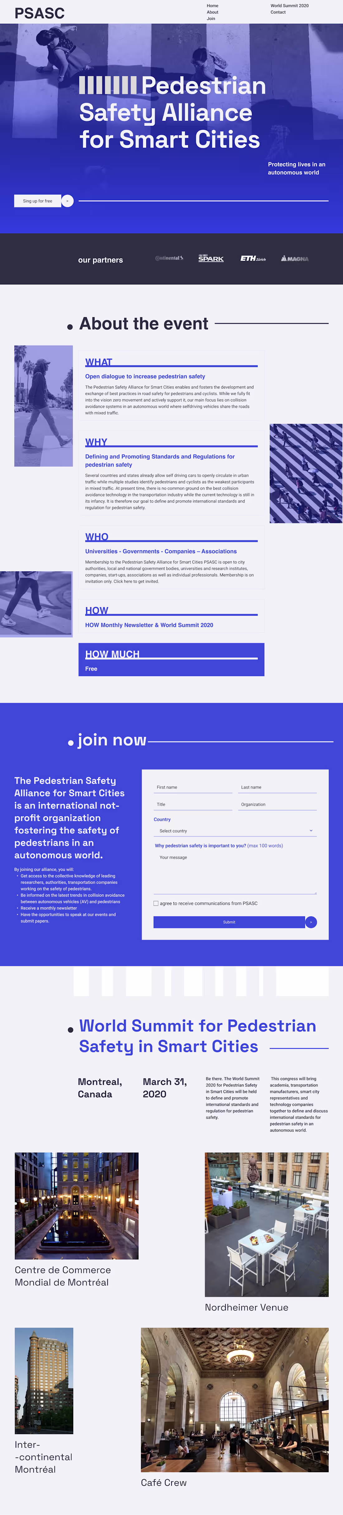 Cover image for Event website for a EU pedestrian org