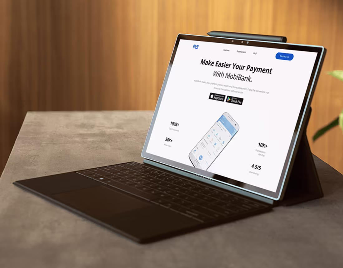 Cover image for Mobi Bank Landing Page