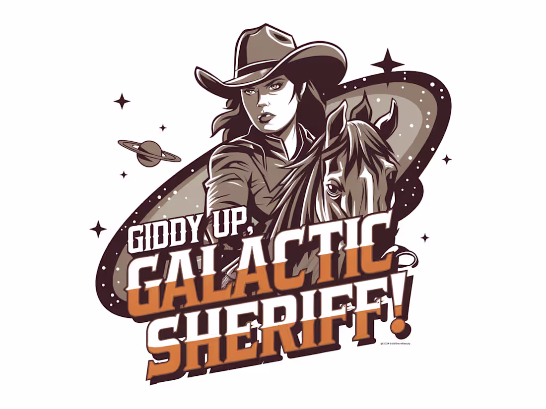 Cover image for Space Rodeo | AI Prompt-Driven Art for Merch