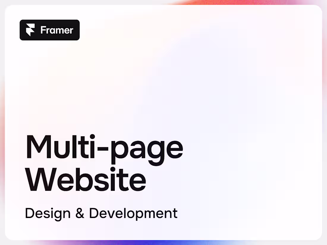 Cover image for Multi-page Website in Framer
