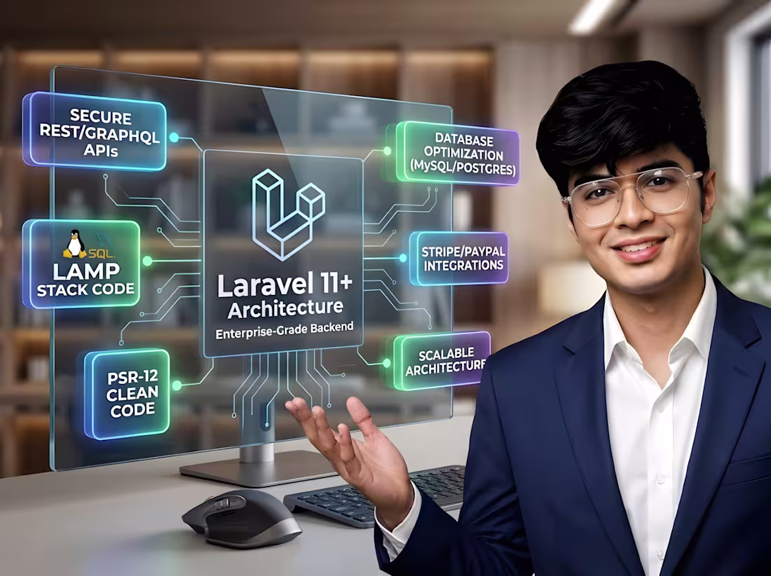 Cover image for Custom PHP Laravel Development & API Development