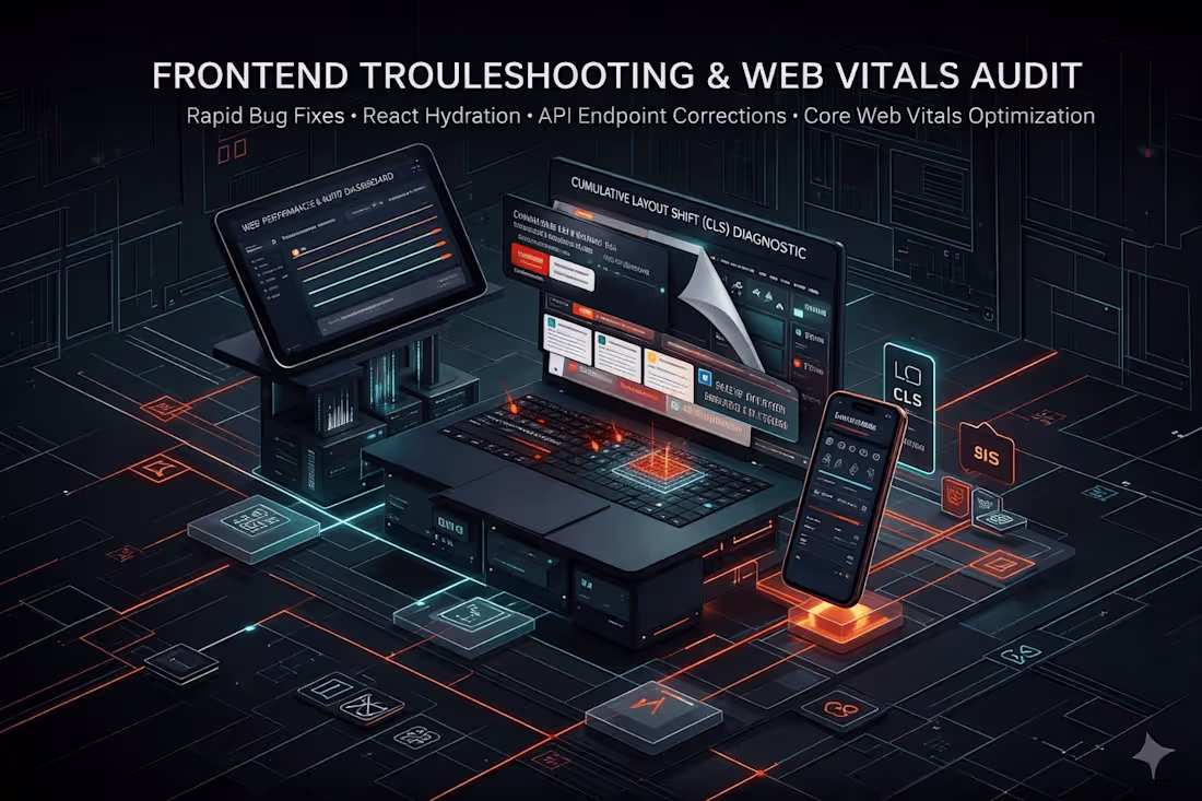 Cover image for Frontend Troubleshooting & Web Vitals Audit