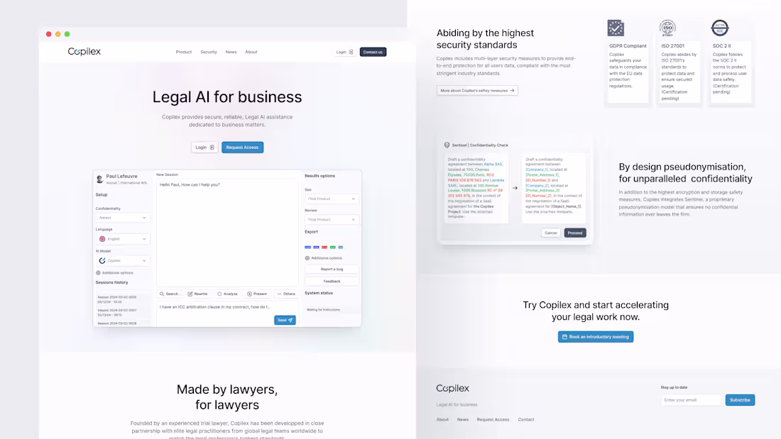 Cover image for Web Design & Dashboard UI for Legal AI SaaS