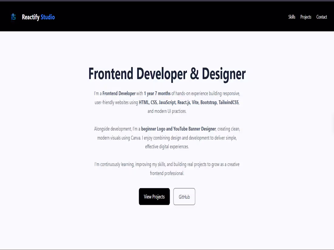 Cover image for Frontend Developer Portfolio Website
A modern