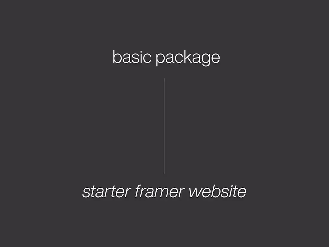 Cover image for Basic Package: Starter Framer Website