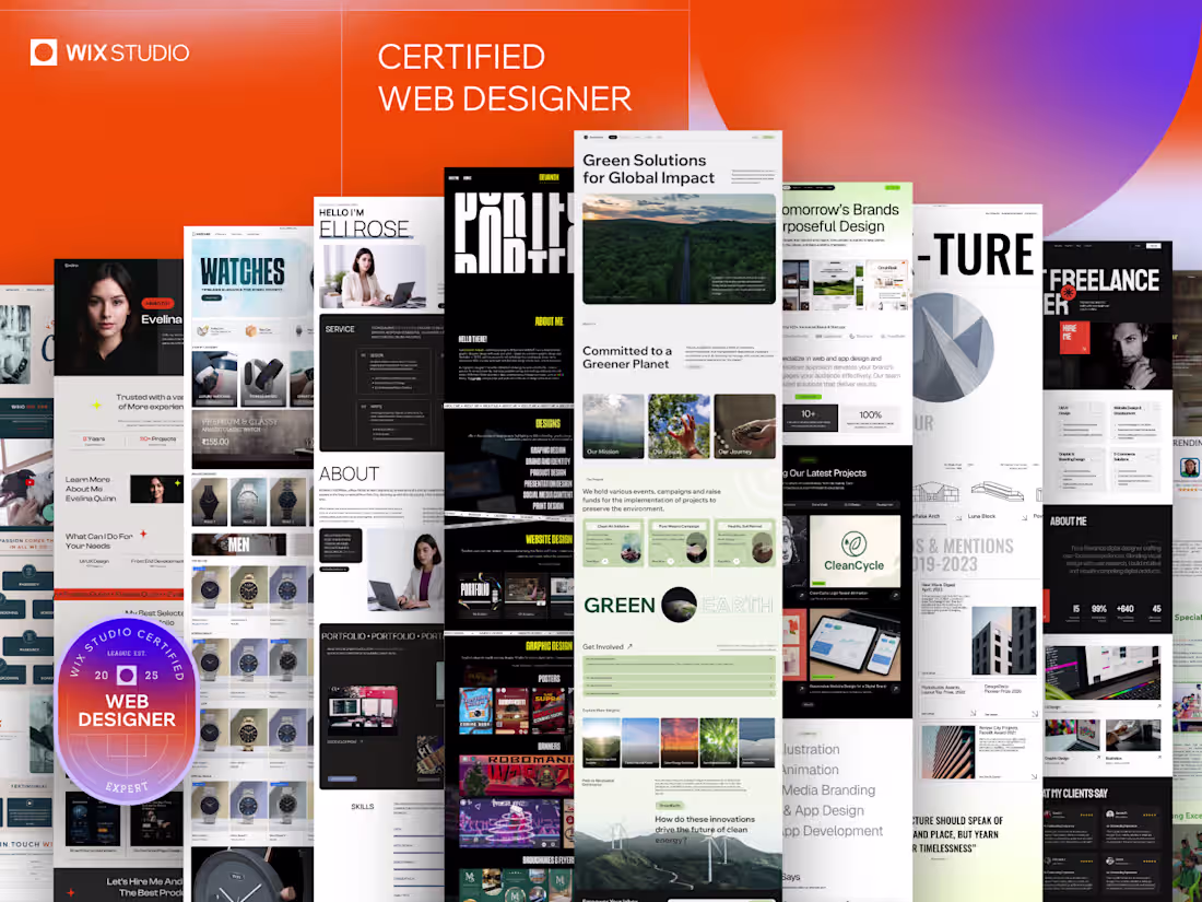 Cover image for  Wix Studio Website Design | Modern, Responsive & SEO-Optimized