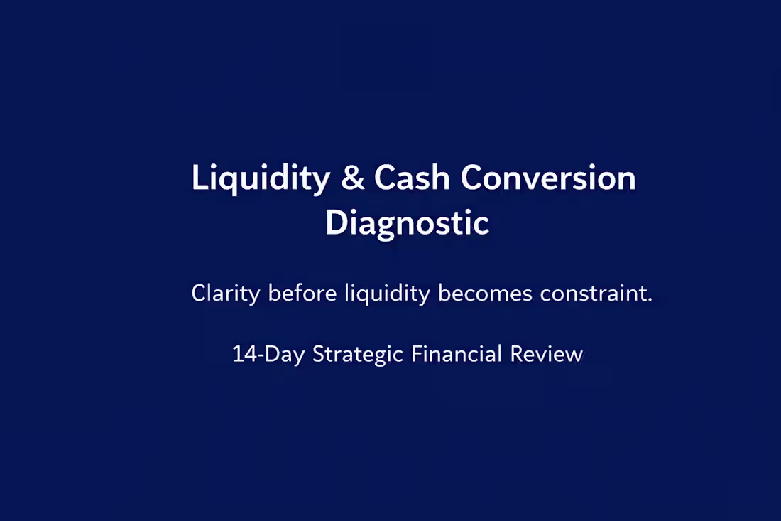 Cover image for Liquidity & Cash Conversion Diagnostic