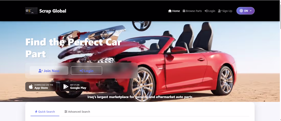 Cover image for Scrap Global: Marketplace For Parts