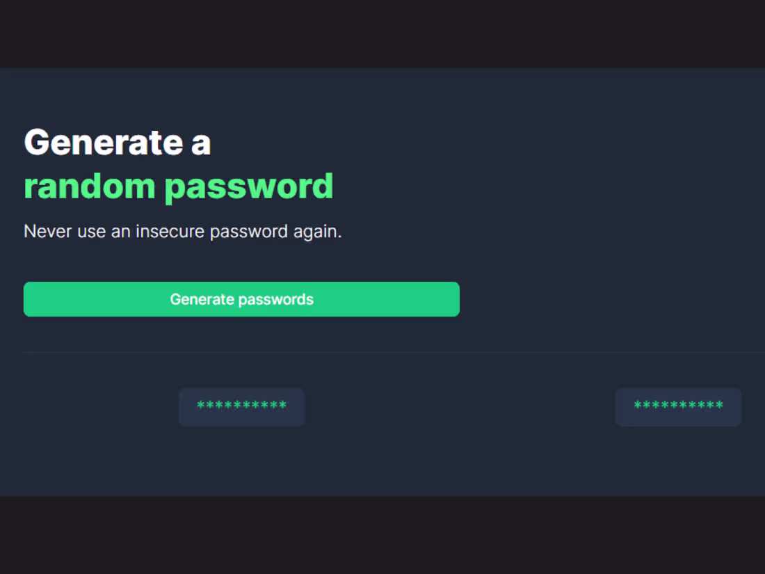 Cover image for Password Generator