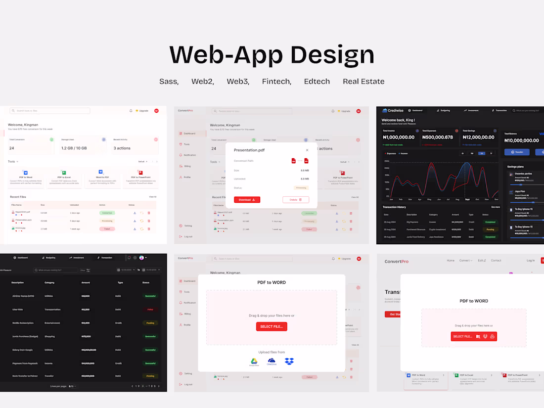 Cover image for Complete Web App Design for Saas, Fintech and Web3