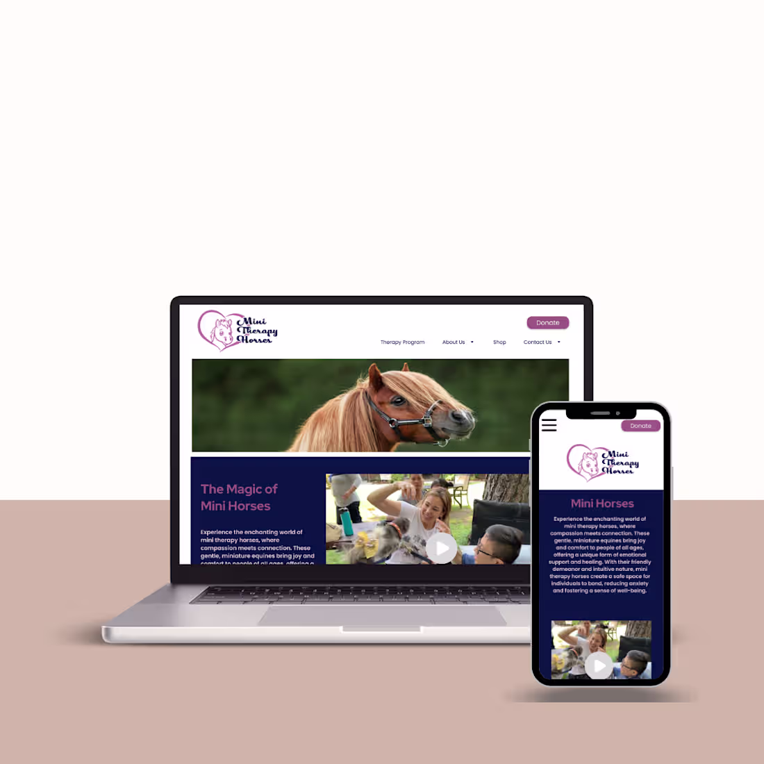 Cover image for Mini Therapy Horse Website Redesign