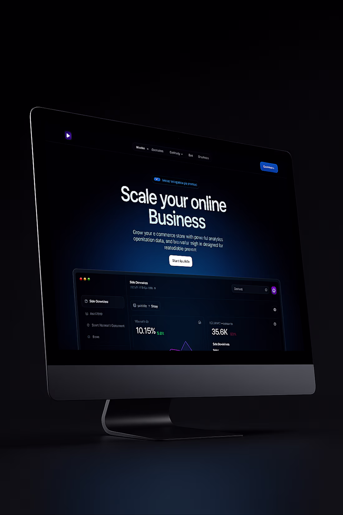 Cover image for ScaleX - E-commerce Analytics Platform Landing Page