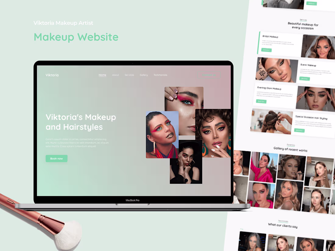 Cover image for Viktoria | Makeup Artist Website on Behance