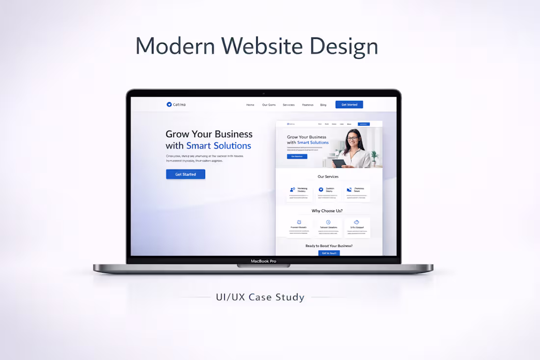 Cover image for Modern Website UI/UX Design –