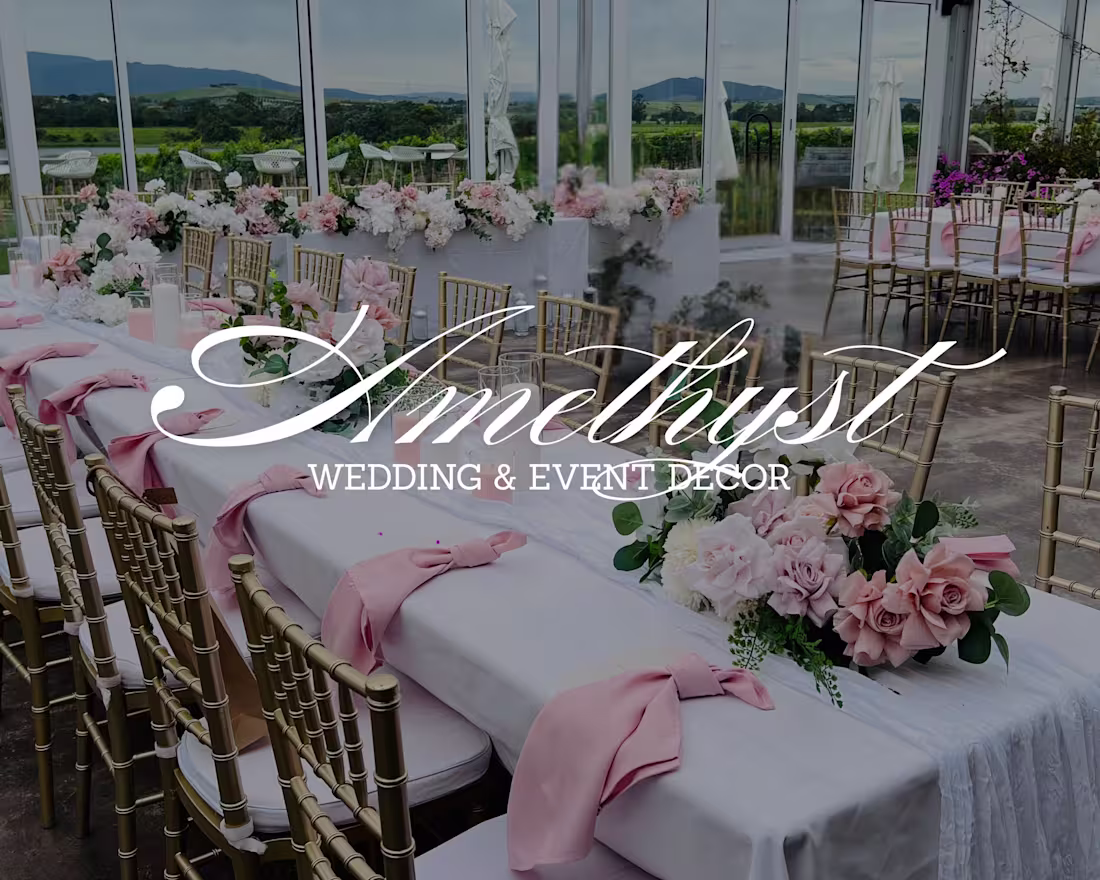 Cover image for Luxury Social Media Rebranding for Amethyst Weddings & Décor