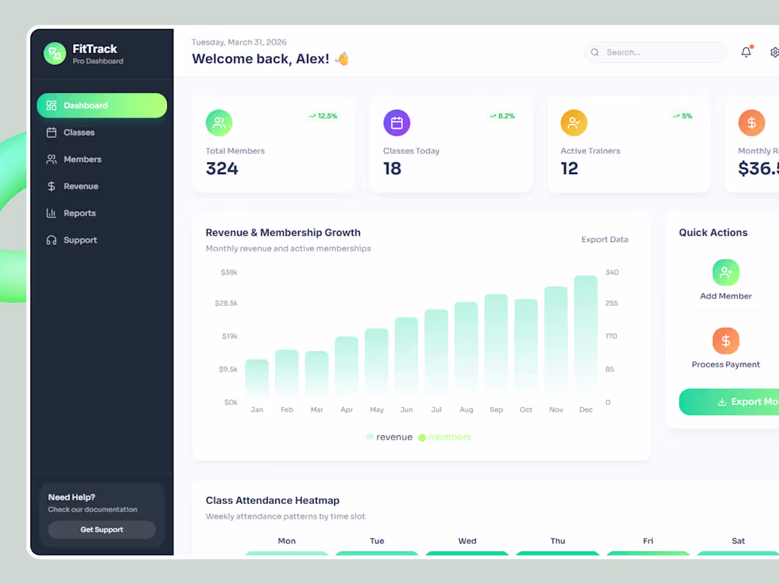 Cover image for FitTrack Gym Management Platform Design
