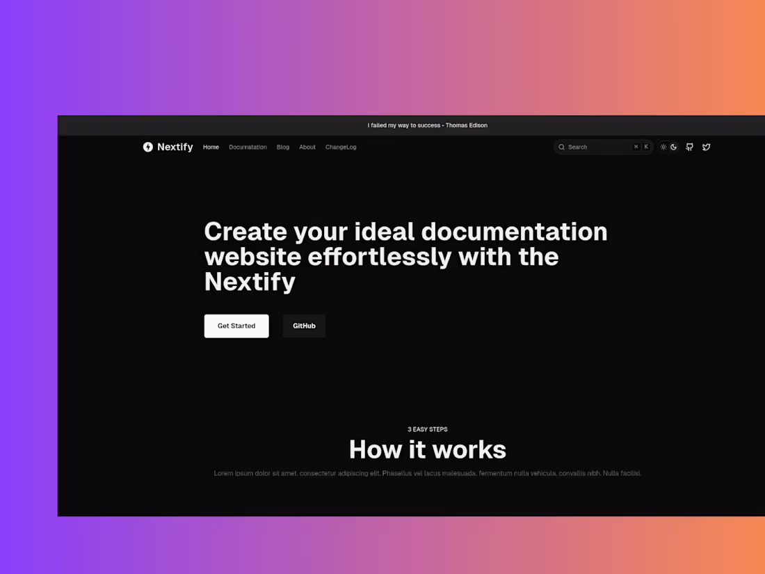 Cover image for Nextify - Open Source Documentation Template