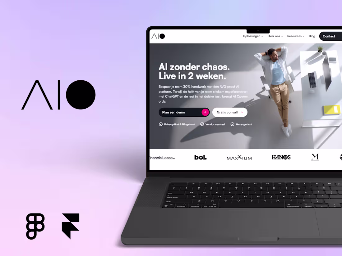 Cover image for AIO Website — Designed & Built in Framer