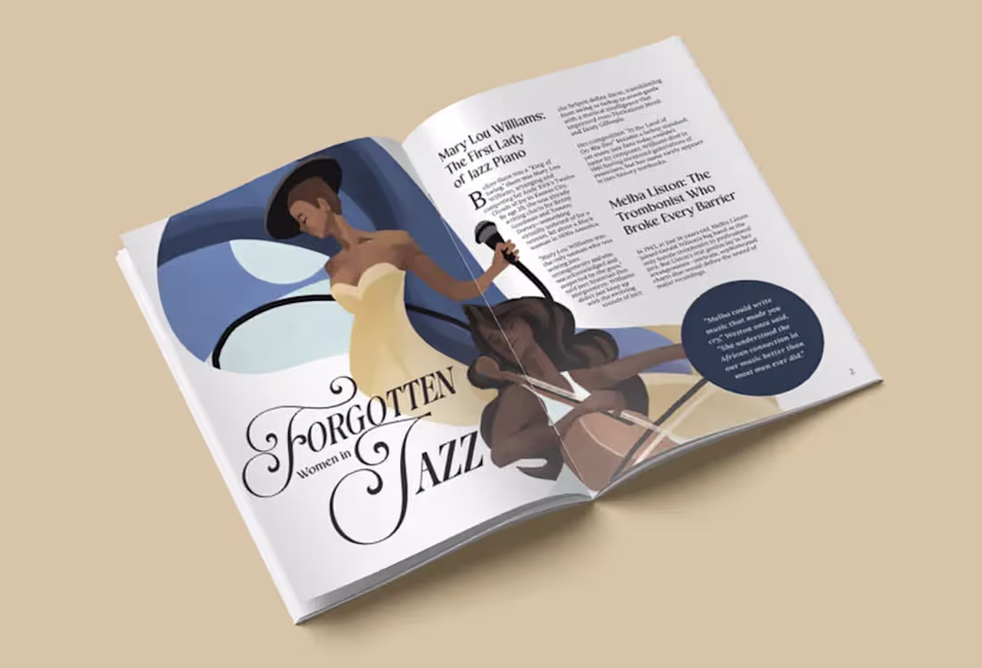 Cover image for Jazz Magazine Article Illustration and Layout