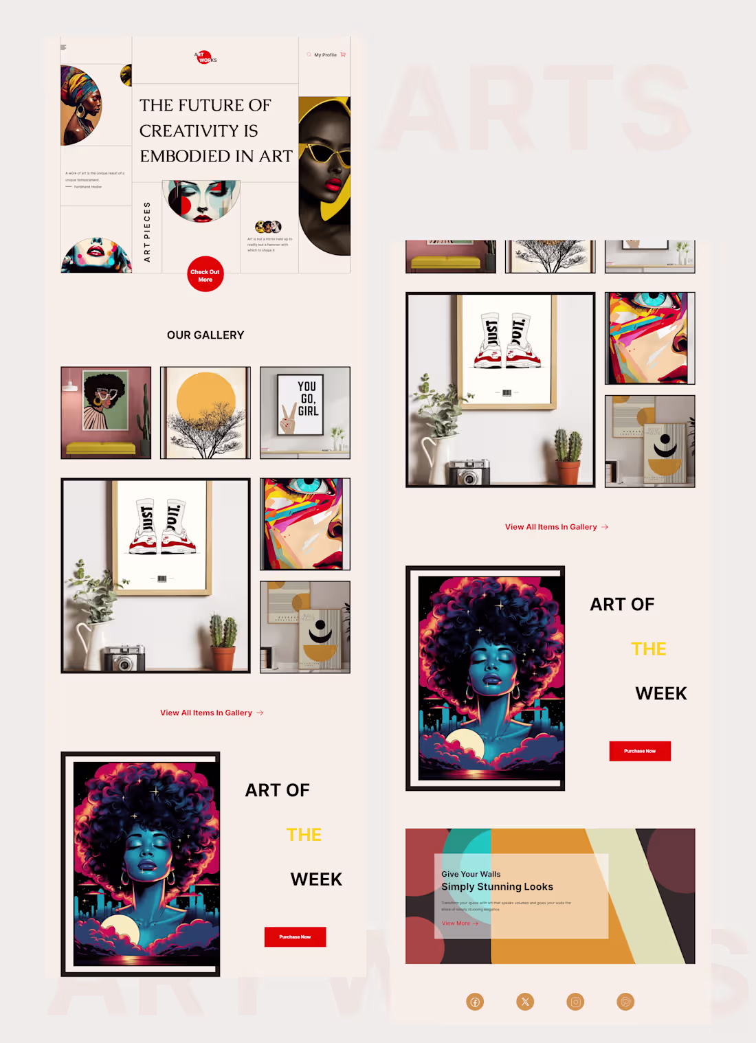 Cover image for Art Website Design