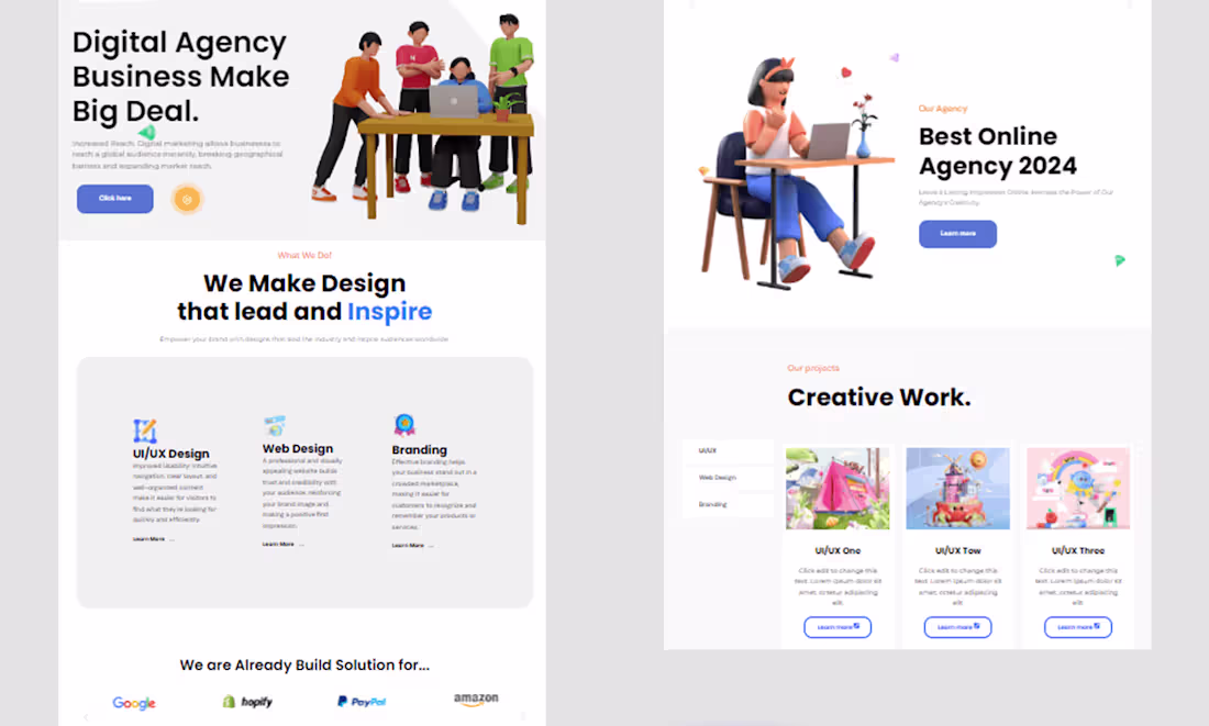 Cover image for Digital Business Agency WordPress Website