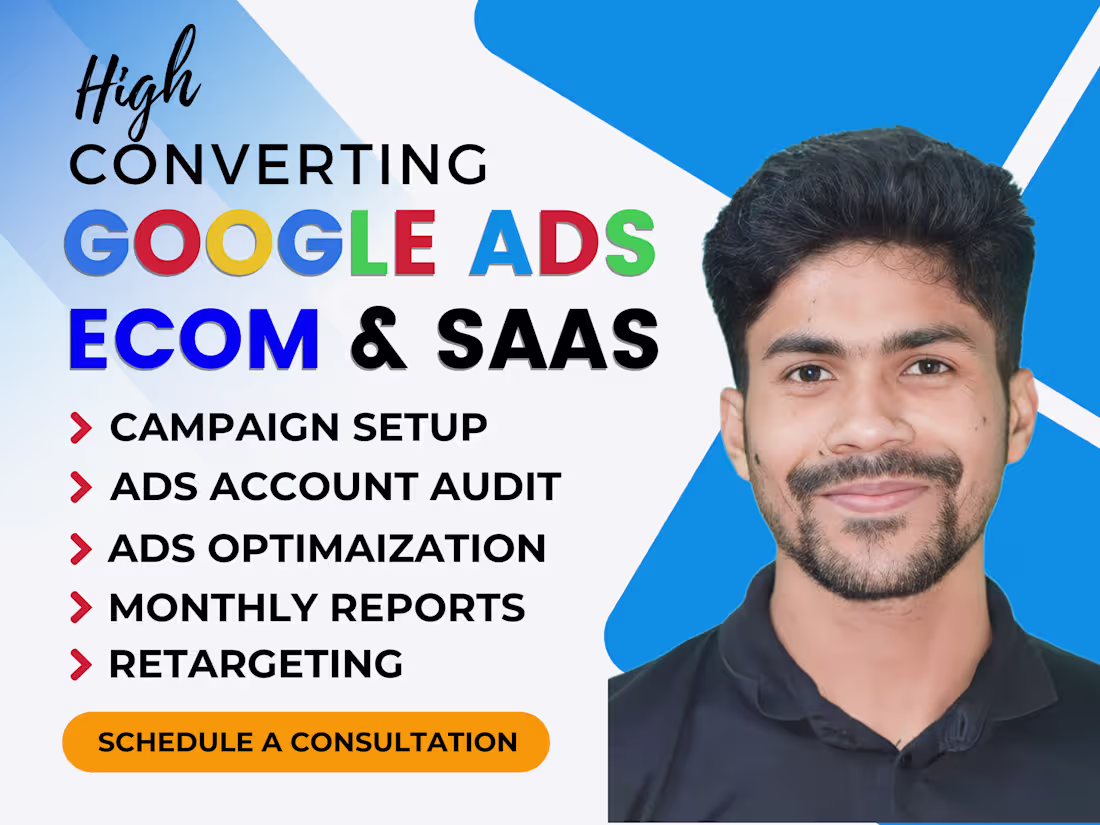 Cover image for High-ROI PPC Campaigns for E-commerce & SaaS Google Ads Expert