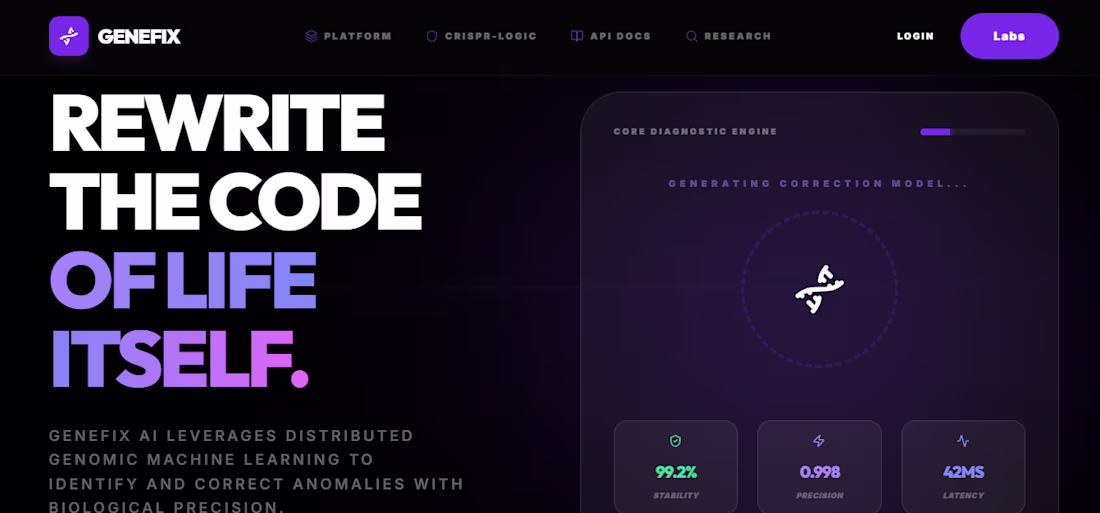 Cover image for GeneFix-AI: AI-Powered CRISPR-Cas9 System for