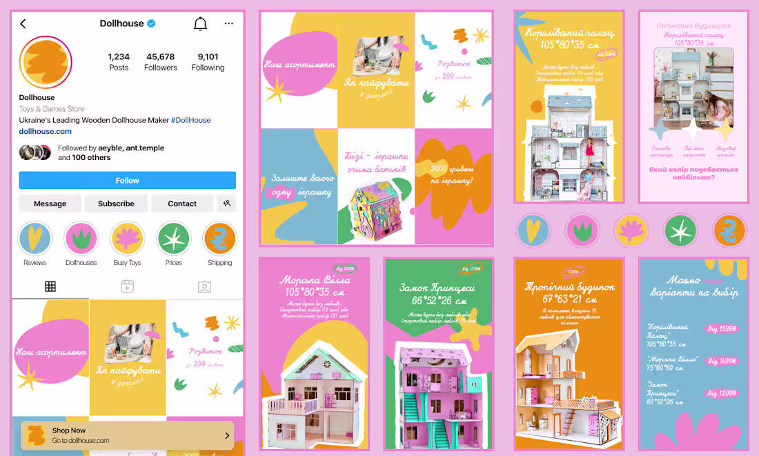 Cover image for Social Media Strategy for Wooden Dollhouses Brand