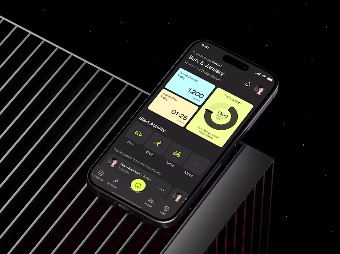 Cover image for Fitness exercising app design!