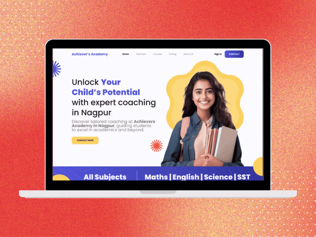 Cover image for Achiever's Academy Website UI/UX