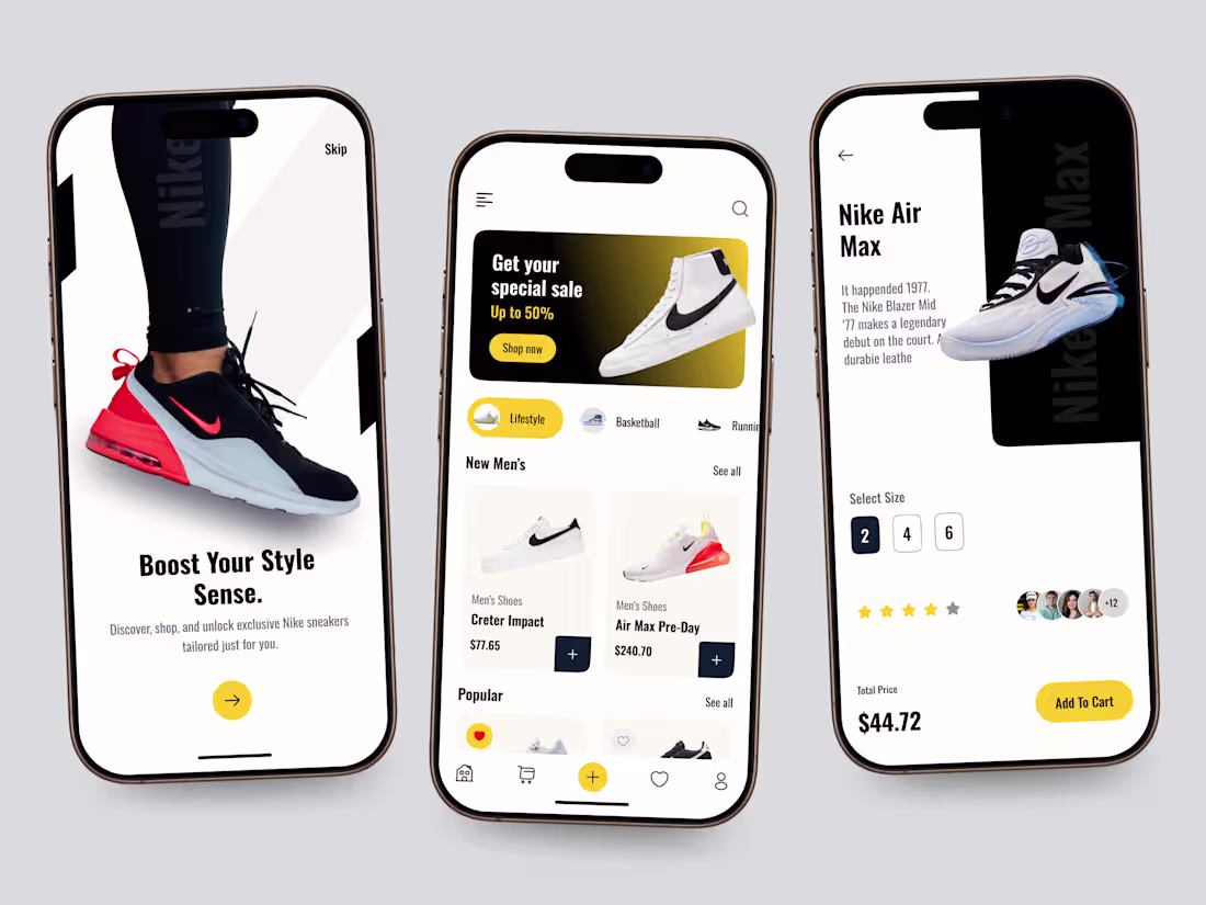 Cover image for Here is my Online Shoes Store Ecommerce App Design Redesign ...