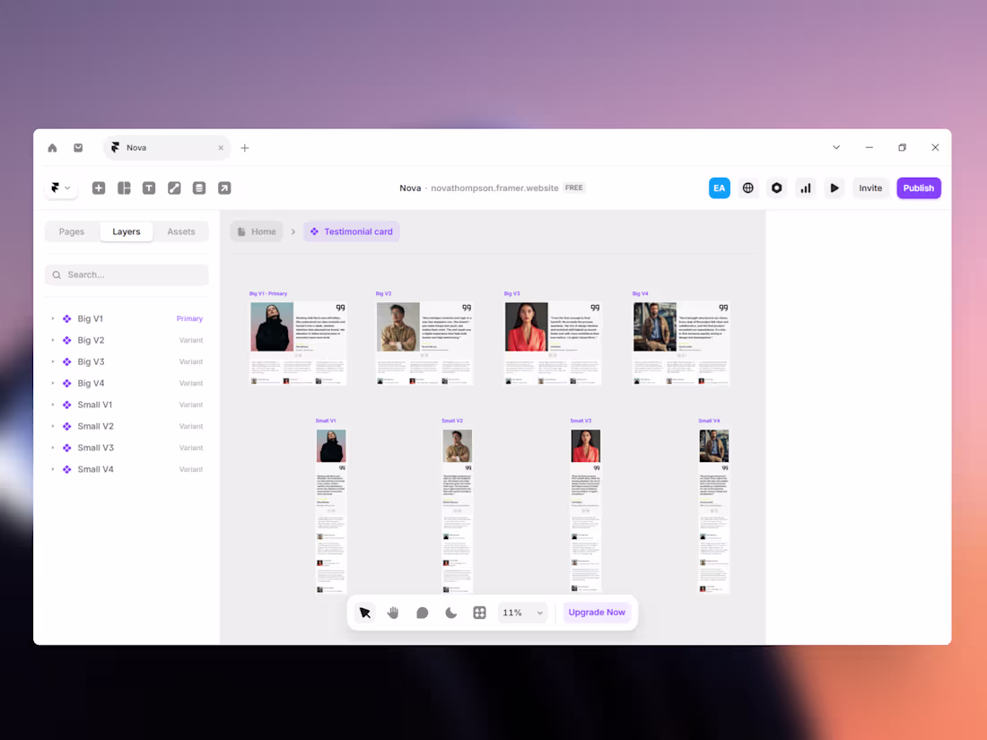 Cover image for Testimonial component ✅ Finally wrapped it up. Clean, consis...