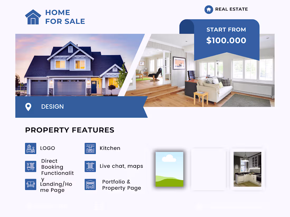 Cover image for Design property management website with  property listing
