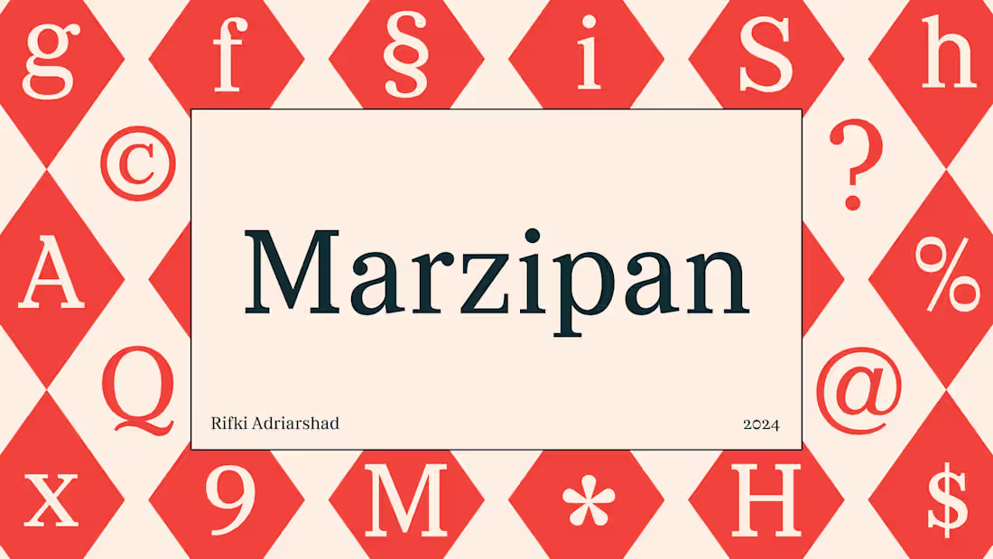 Cover image for Marzipan | Font Design