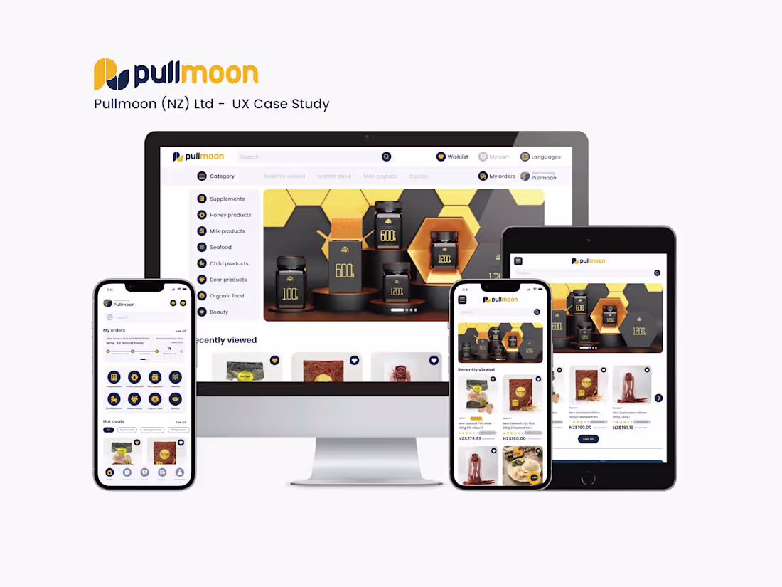 Cover image for UI/UX DESIGN - PULLMOON (ONLINE STORE) CASE STUDY