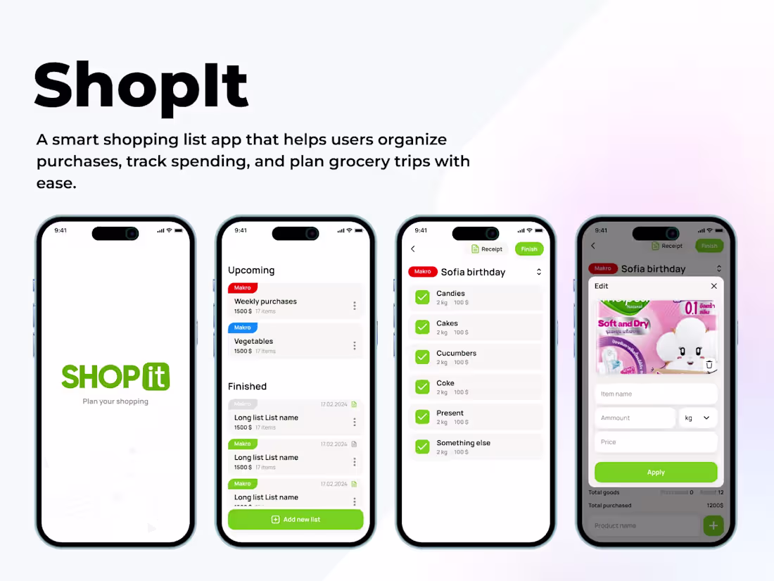 Cover image for ShopIt: smart lists